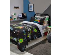 Bedlam Set copripiumino reversibile Bedlam Game glow al buio Nero
