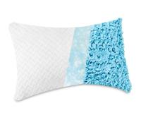 Bedlifes Cuscino refrigerante per dormire lateralmente, per alleviare il dolore al collo e alle spalle, regolabile, in memory foam, per chi dorme caldo; materiale ghiacciato, bianco, 50,8 x 76,8 cm