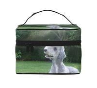 Bedlington Terrier Cani divertenti Cani pelosi Animali domestici, Borsa per il trucco Borsa per cosmetici Borsa da viaggio portatile da viaggio Astuccio per matite