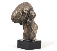 Bedlington Terrier Testa Su Pietra Art-Dog