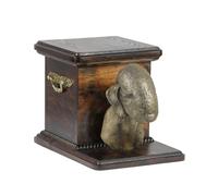 Bedlington Terrier - urna di legno con l'immagine di un cane Art Dog IT Tipo 2