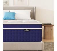 Bednew Materasso 160 x 200 cm, 36 cm, materasso a molle H3, altezza 7 zone, ortopedico a molle insacchettate con strato di memory foam, certificato Öko-Tex, 101 notti di prova