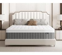 Bednew Materasso 200 x 200 cm, 26 cm, materasso a molle H3, altezza 7 zone, ortopedico a molle insacchettate con strato di memory foam, certificato Öko-Tex, 101 notti di prova