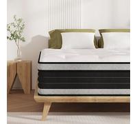 Bednew Materasso Maxi Matrimoniale 180x200 cm Modello Lusso Supremo da 34 cm, Ibrido a Doppia Stratificazione, Supporto Ergonomico Avanzato 7 Zone, Consegna in Box