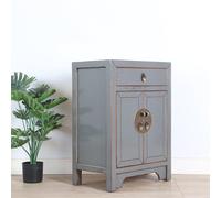 BEDOIN Armadietto cinese Ming in legno di olmo rosso, semplice antico armadio telefonico, credenza divano, tinta unita, finitura naturale, per soggiorno, camera da letto, hotel, appartamento, grigio