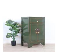BEDOIN Armadietto cinese Ming in legno di olmo rosso, semplice antico armadio telefonico, credenza divano, tinta unita, finitura naturale, per soggiorno, camera da letto, hotel, appartamento, verde, 1