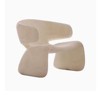 BEDOIN Balcone Reception Lounge Sofa, Hotel Negotiation Leisure Table and Chair Combination, Light Luxury Living Room Single Sofa Chair, Easy To Clean, Velvet Fabric A