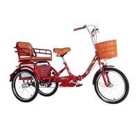 BEDOIN Biciclette Comode a Tre Ruote, Triciclo Per Anziani E Adulti, Con Cesto Portaoggetti E Manubrio Adatto a Donne E Uomini Single Chain