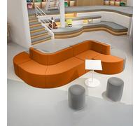 BEDOIN Combinazione creativa a forma di divano da ufficio double-face, divano modulare, divani a nuvola in spugna ad alta densità, per sala attività area di riposo per bambini, 320 x 240 cm