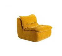 BEDOIN Divano a compressione sottovuoto, poltrona a sacco, divano a pavimento singolo, per soggiorno, appartamenti, angolo lettura, giochi e locali cinematografici, giallo, 155 x 100 x 73 cm