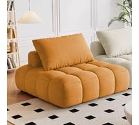 BEDOIN Divano componibile componibile, divano moderno trapuntato Loveseeeat divano,Boucle Cloud Sofa,comodi divani Marshmallow per camera da letto piccolo spazio ufficio giallo 1-1 m