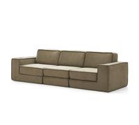 BEDOIN Divano componibile componibile, moderno divano in ciniglia, spugna ad alto supporto e morbido, comodo divano componibile per soggiorno camera da letto verde - 72 x 95 x 260 cm