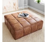 BEDOIN Divano componibile componibile, morbido e moderno, senza braccioli, con combinazioni modulari flessibili, divano in pelle marrone per soggiorno, camera da letto, 150 cm