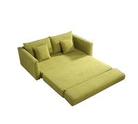 BEDOIN Divano componibile oversize a forma di nuvola, in tessuto di ciniglia, comodi divani ergonomici con cuscino bracciolo, per piccoli spazi, soggiorno, camera da letto e ufficio, verde, 152 x 100