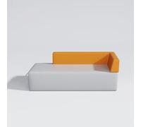 BEDOIN Divano da ufficio, divano letto, divani a blocchi di colore, facile da pulire e montare, tessuto in pelle impermeabile, per hotel, asili, istituti di formazione, 160 x 60 x 40 cm