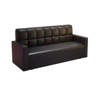 BEDOIN Divano moderno di metà secolo piccolo divano da ufficio divano Loveseat divano in ecopelle nera poltrona salotto camera da letto soggiorno camera da letto 4