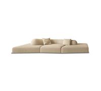 BEDOIN Divano Modulare a Sezione Curva, Divani In Tessuto Rock, Divano Da Terra Moderno Cloud 4 Posti, Divani Compressi Minimalisti Per Soggiorno, Appartamento, Studio E Uf khaki-370cm