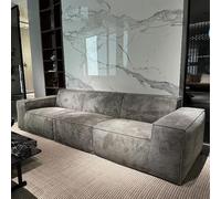 BEDOIN Divano modulare contemporaneo Deluxe Comfort, divano a compressione sottovuoto, comodo divano profondo, con diversi modi di sistemare, per soggiorno, ufficio, camera da letto, grigio, 220 x 100