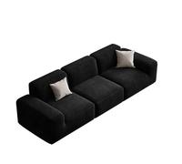 BEDOIN Divano modulare contemporaneo Deluxe Comfort, divano a compressione sottovuoto, comodo divano profondo, con diversi modi di sistemare, per soggiorno, ufficio, camera da letto, nero, 280 x 100 x