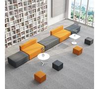 BEDOIN Divano Modulare Minimalista, Divano Angolare Trasformabile, Struttura In Legno Massiccio, Per Area Di Riposo E Attesa Dei Genitori Nelle Istituzioni Di Formazione grey-650 * 60cm