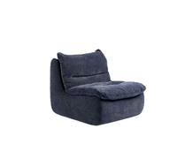 BEDOIN Divano pigro a compressione a vuoto, divani con sacco di fagioli, divano singolo per salotto, per appartamenti, angolo lettura, luogo per giochi e cinema blue-155 * 100 * 73cm