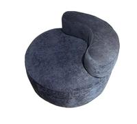 BEDOIN Divano Rotondo Oversize, Poltrona Lunga Per Interni, Divano a Compressione Sagomato, Divani Singoli In Lana Di Agnello, Per Soggiorno, Camera Da Letto, Appartamento, grey-100 * 100 * 66cm