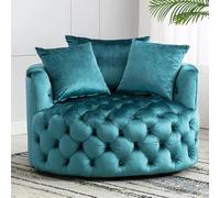 BEDOIN Divano singolo girevole, moderno, semplice, rotondo, girevole a 360°, per soggiorno, camera da letto, tempo libero, hotel, soggiorno, design moderno, 105 x 105 x 70 cm