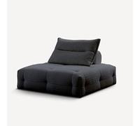 BEDOIN Moderno divano singolo quadrato senza braccioli, sedia componibile componibile, comodo divano sherpa con seduta profonda, con cuscini, per soggiorno/dormitorio/camera degli ospiti/appartamento
