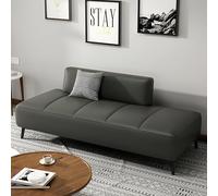 BEDOIN Panchina per sala d'attesa, divano letto imbottito pieghevole futon divano letto reclinabile reversibile Loveseat divano imbottito in PU con metallo per camera da letto 2-143 x 70 x 43 cm