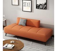 BEDOIN Panchina per sala d'attesa, divano letto imbottito pieghevole futon divano letto reclinabile reversibile Loveseat divano imbottito in PU con metallo per camera da letto 1 - 173 x 70 x 43 cm