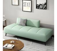 BEDOIN Panchina per sala d'attesa, divano letto imbottito pieghevole futon divano letto reclinabile reversibile Loveseat divano imbottito in PU con metallo per camera da letto 3-143 x 70 x 43 cm