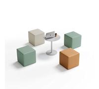 BEDOIN Sgabello a cubo strutturato, panca per scarpe, panche per reception, sgabello salvaspazio per soggiorno, per hall, ufficio, biblioteca, aula o casa, 180 x 180 cm