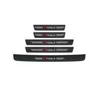 BEDPET 4 Pezzi Protezione Battitacco Portiera, per Tesla Model 3 Model Y Model S Model X Fibra Carbonio Battitacco Adesivi Striscia,5pcs