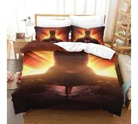 BEDPOCHY 3D Con Stampa Di Batman Biancheria Da Letto 3 Pezzi Copripiumino Con Chiusura A Cerniera Per Ragazzi E Ragazze,coppie,camera Da Letto,decorazione Single（140x200cm）