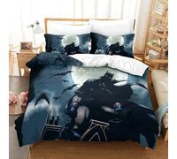 BEDPOCHY 3D Con Stampa Di Batman Biancheria Da Letto 3 Pezzi Set Copripiumino Morbida Microfibra Per Ragazzi E Ragazze,coppie,camera Da Letto,decorazione Super King（260x220cm）