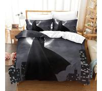 BEDPOCHY 3D Con Stampa Di Batman Biancheria Da Letto 3 Pezzi Set Copripiumino Morbida Microfibra Per Ragazzi E Ragazze,coppie,camera Da Letto,decorazione Super King（260x220cm）