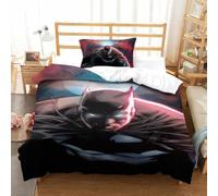 BEDPOCHY 3D Con Stampa Di Batman Set Di Biancheria Da Letto 3 Pezzi Copripiumino Morbida Microfibra Per Ragazzi E Ragazze,coppie,camera Da Letto,decorazione Single（135x200cm）