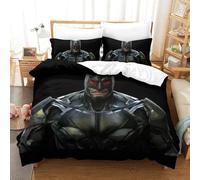 BEDPOCHY 3D Con Stampa Di Batman Set Di Biancheria Da Letto 3 Pezzi Copripiumino Morbida Microfibra Per Ragazzi E Ragazze,coppie,camera Da Letto,decorazione Double（200x200cm）