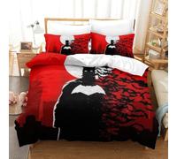 BEDPOCHY Stampa 3D Batman Biancheria Da Letto 3 Pezzi Set Copripiumino E Federa Coordinata Per Ragazzi E Ragazze,coppie,camera Da Letto,decorazione King（220x240cm）