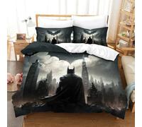 BEDPOCHY Stampa 3D Batman Biancheria Da Letto 3 Pezzi Set Copripiumino E Federa Coordinata Per Ragazzi E Ragazze,coppie,camera Da Letto,decorazione Double（200x200cm）