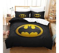 BEDPOCHY Stampa 3D Batman Biancheria Da Letto 3 Pezzi Set Copripiumino E Federa Coordinata Per Ragazzi E Ragazze,coppie,camera Da Letto,decorazione Super King(260x220cm)