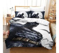 BEDPOCHY Stampa 3D Batman Biancheria Da Letto 3 Pezzi Set Copripiumino Morbida Microfibra Per Ragazzi E Ragazze,coppie,camera Da Letto,decorazione Single（140x200cm）