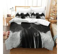 BEDPOCHY Stampa 3D Batman Set Di Biancheria Da Letto 3 Pezzi Copripiumino Morbida Microfibra Per Ragazzi E Ragazze,coppie,camera Da Letto,decorazione Double（200x200cm）