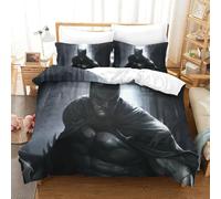 BEDPOCHY Stampa 3D Batman Set Di Biancheria Da Letto 3 Pezzi Set Copripiumino Con Cerniera E Federe Per Ragazzi E Ragazze,coppie,camera Da Letto,decorazione Super King（260x220cm）