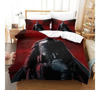 BEDPOCHY Stampa 3D Batman Set Di Biancheria Da Letto 3 Pezzi Set Copripiumino Con Chiusura A Cerniera Per Ragazzi E Ragazze,coppie,camera Da Letto,decorazione Super King（260x220cm）