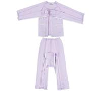 Bedridden Paziente Abbigliamento Tear Away Cura Del Paziente Invalidità Tuta Intero Con Apertura Completa Post-Fracture Assistenza Ospedale Vestito Comodo Pigiama Paziente Femmina A,2XL(70-80kg)