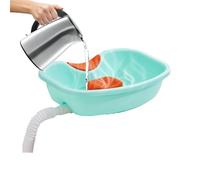 Bedridden, shampoo Basin con supporto per il collo, 18,5 x 13,39 x 4,33 pollici, tagli per capelli e colorazione, pantaloni per drenaggio, vassoio per lavello portatile per Elderly, Pregnant, Injured