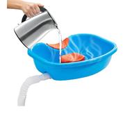 Bedridden, shampoo Basin con supporto per il collo, 18,5 x 13,39 x 4,33 pollici, tagli per capelli e colorazione, pantaloni per drenaggio, vassoio per lavello portatile per Elderly, Pregnant, Injured