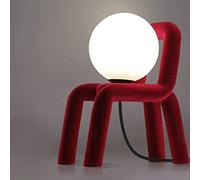 Bedroom Bedside Lamp Decoration Table Lamp Wedding Birthday Decoration Practical Dimming Room Night Light (Color : Red Size : 211810cm)