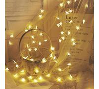 Bedroom Fairy Lights - 10ft impermeabile Star String Light With 20 LED | Batteria operata e plug-in opzione, ideale per decorazioni natalizie, feste all'aperto, Wall Decor, And Holiday